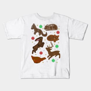 Ginger Bread Animal Cookies Kids T-Shirt